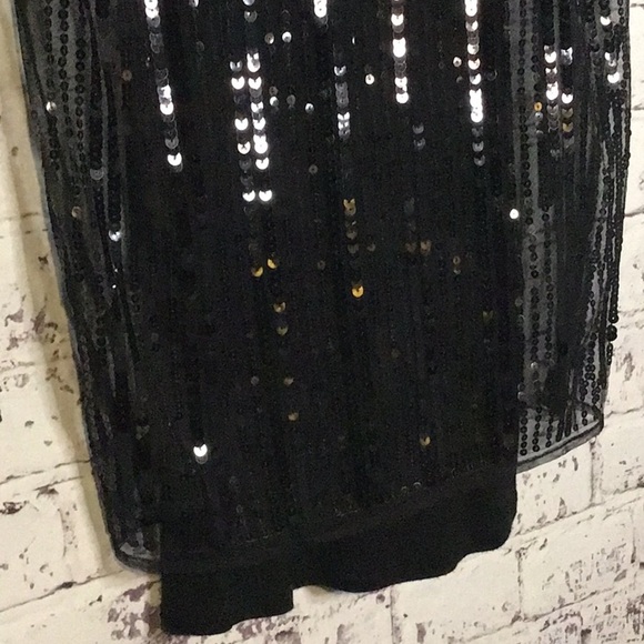 ✨I.N.C Black Sequin Mesh Top Woman's Size Small - Picture 4 of 6